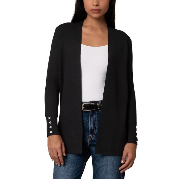 Cyrus Open Front Cardigan - black M - Picture 7 of 9